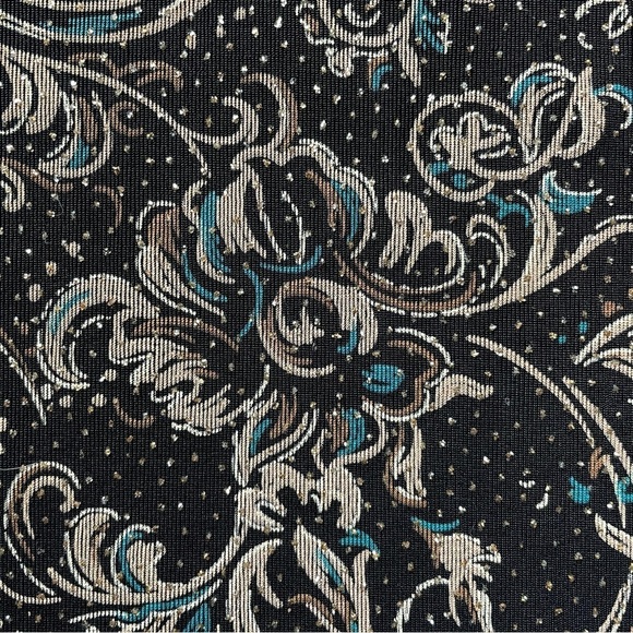 Alex Evenings formal Jacket Open front Black floral Size XL Metallic stretch - Picture 7 of 10